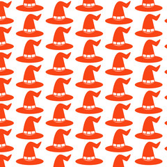 Pattern background halloween witch hat icon