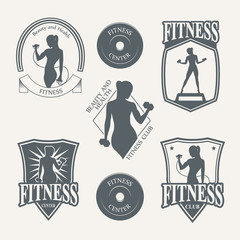 logo fitness club - vector illustration