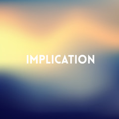 square blurred background - sunset colors With motivating quote
