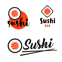 Sushi logo template.