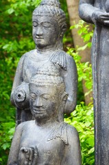 Fototapeta na wymiar ancient buddha statue close up