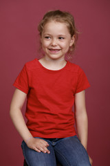 Beautiful blonde little girl