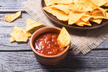 Snack for party chips nachos