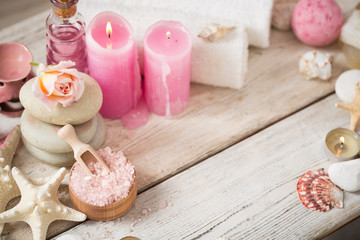 Beautiful composition of spa treatment