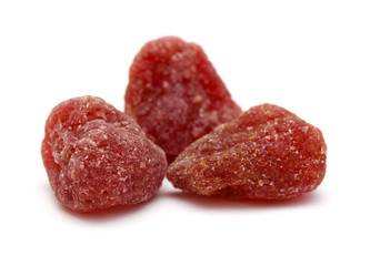 Candied fruit on white