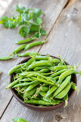 Green peas in a dish