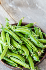 Green peas in a dish