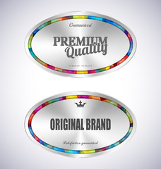 Metal label shopping vector