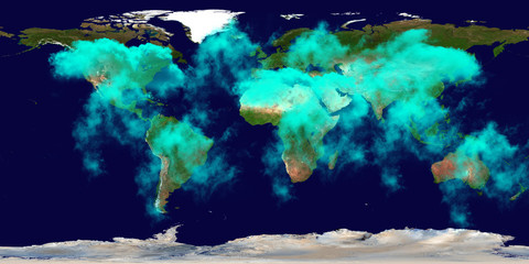 High resolution Earth contamination radiation nuclear war waste pollution chemical weapons world...