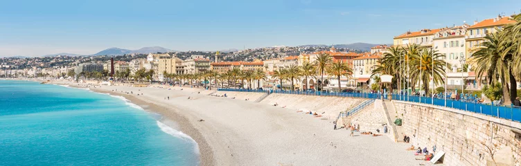 Crédence de cuisine en verre imprimé Côte France Nice plage méditerranéenne