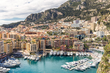 Fototapeta na wymiar Monaco Fontvieille cityscape