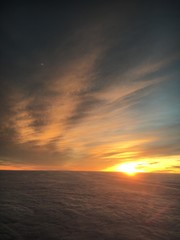 Obraz premium Plane Sunset 