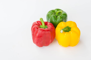 sweet pepper isolated  in white background , rew vagetable