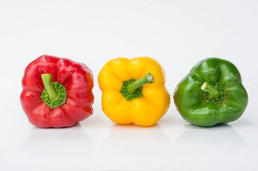 sweet pepper isolated  in white background , rew vagetable