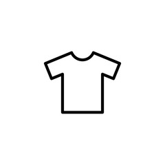 thin line t-shirt icon on white background