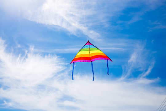 Kite in the blue sky