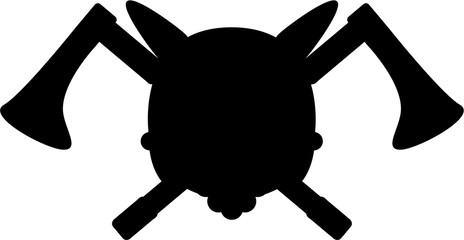 Obraz premium Norse Viking in Silhouette