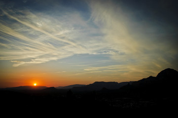 Arizona Sunset. Scenic Sunset in Arizona, United States