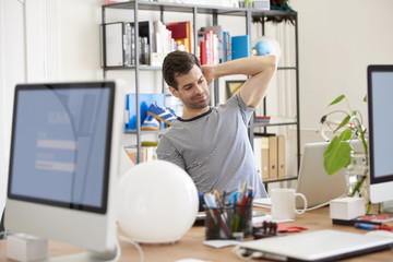 Young businessman at work