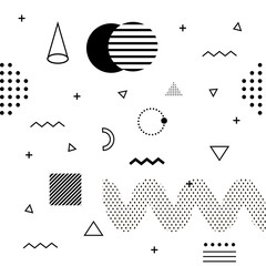 Memphis background. Abstract pattern fashion 80-90s.