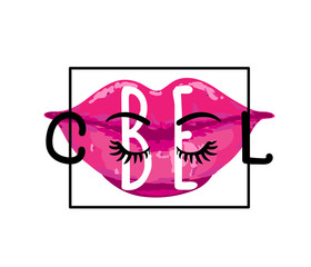 Vector illustration of be cool inspirational quote background