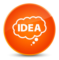 Idea bubble icon elegant orange round button