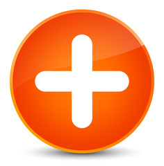Obraz premium Plus icon elegant orange round button