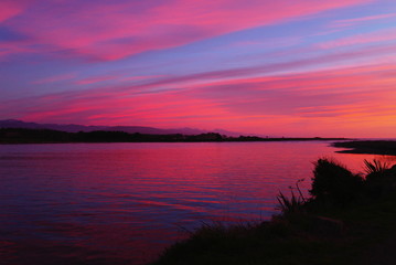 colorful sky after sunset