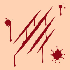 Illustration of claw scratch.