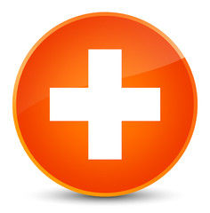 Plus icon elegant orange round button