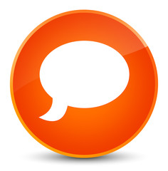 Chat icon elegant orange round button