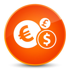 Finances icon elegant orange round button