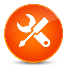 Settings icon elegant orange round button