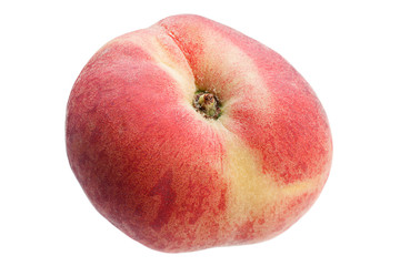 Figs peach fruit on white