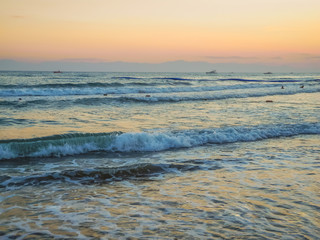 Naklejka premium Seascape during the sunset on Turkey beach