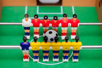 foosball table soccer . football players sport teame