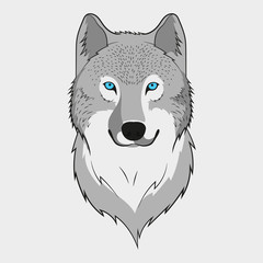 Wolf art. Vector.