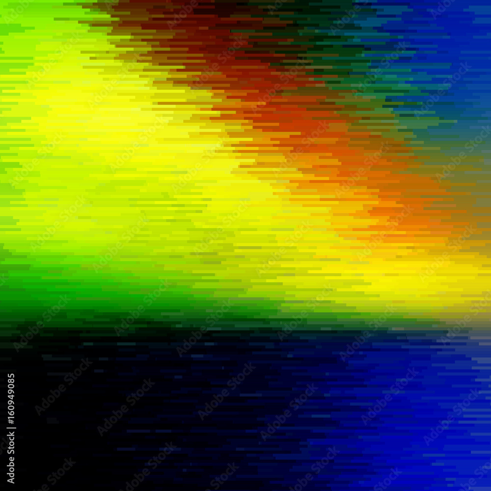 Poster abstract bright background of many elements. glitch effect.