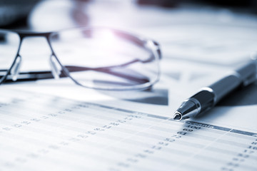 Finance and business, blue toned image