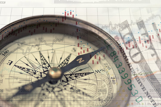 A direction of your success. Finance concept