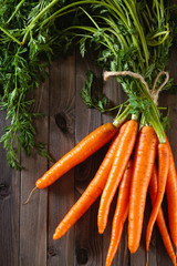 Heap of ripe carrots.