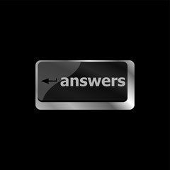 get answers concept on the modern keyboard keys