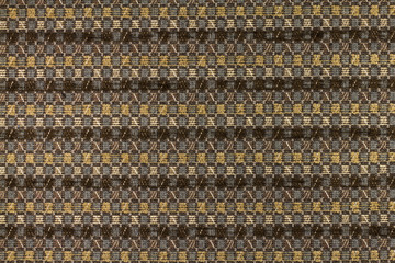 Dark brown background with geometric patterns