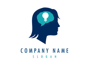 Woman idea logotype