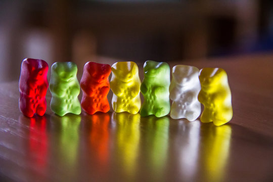Colorful candies gummy bear