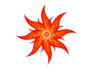 Abstract sun on a white background