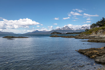 Lapataia Bay at Tierra del Fuego National Park in Patagonia - Ushuaia, Tierra del Fuego, Argentina