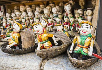 Traditional water puppets in Hanoi, Vietnam
