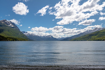 Roca Lake at Tierra del Fuego National Park in Patagonia - Ushuaia, Tierra del Fuego, Argentina