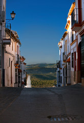 'Down and out': On the street of Olvera the white town, Spain